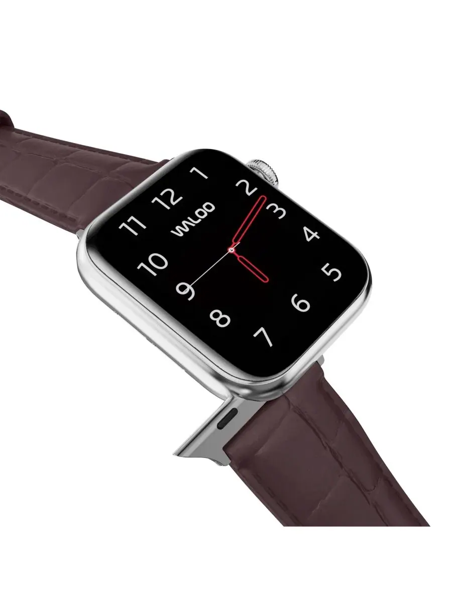 Ремешок для Apple Watch с тиснением под крокодила Waloo — изображение 3 из 5, коричневый