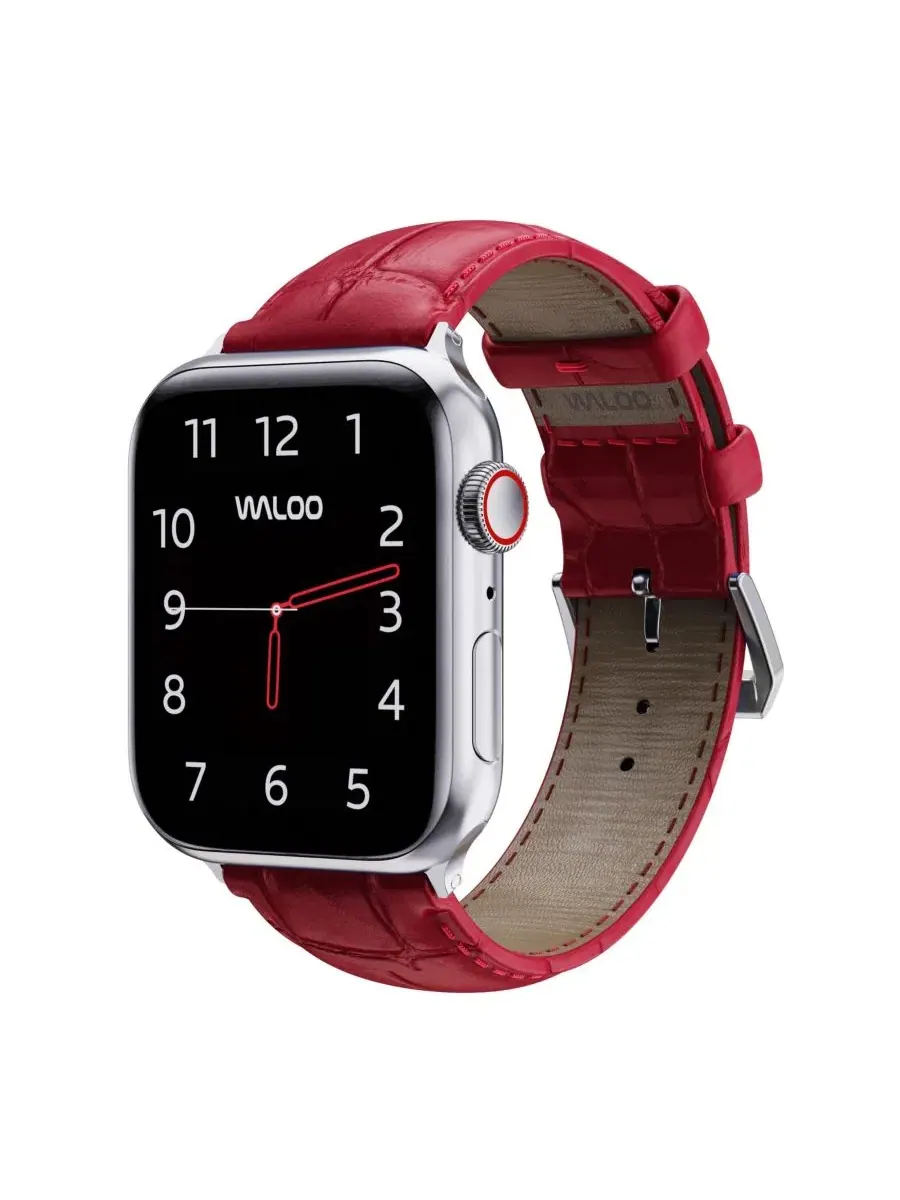 Ремешок из натуральной кожи с крокодиловой текстурой для Apple Watch Waloo