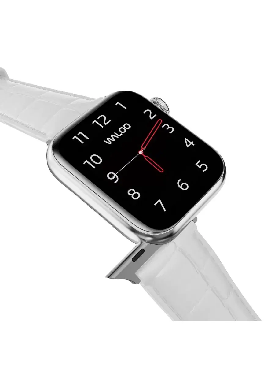 Ремешок из натуральной кожи с крокодиловой текстурой для Apple Watch Waloo — изображение 4 из 5, белый