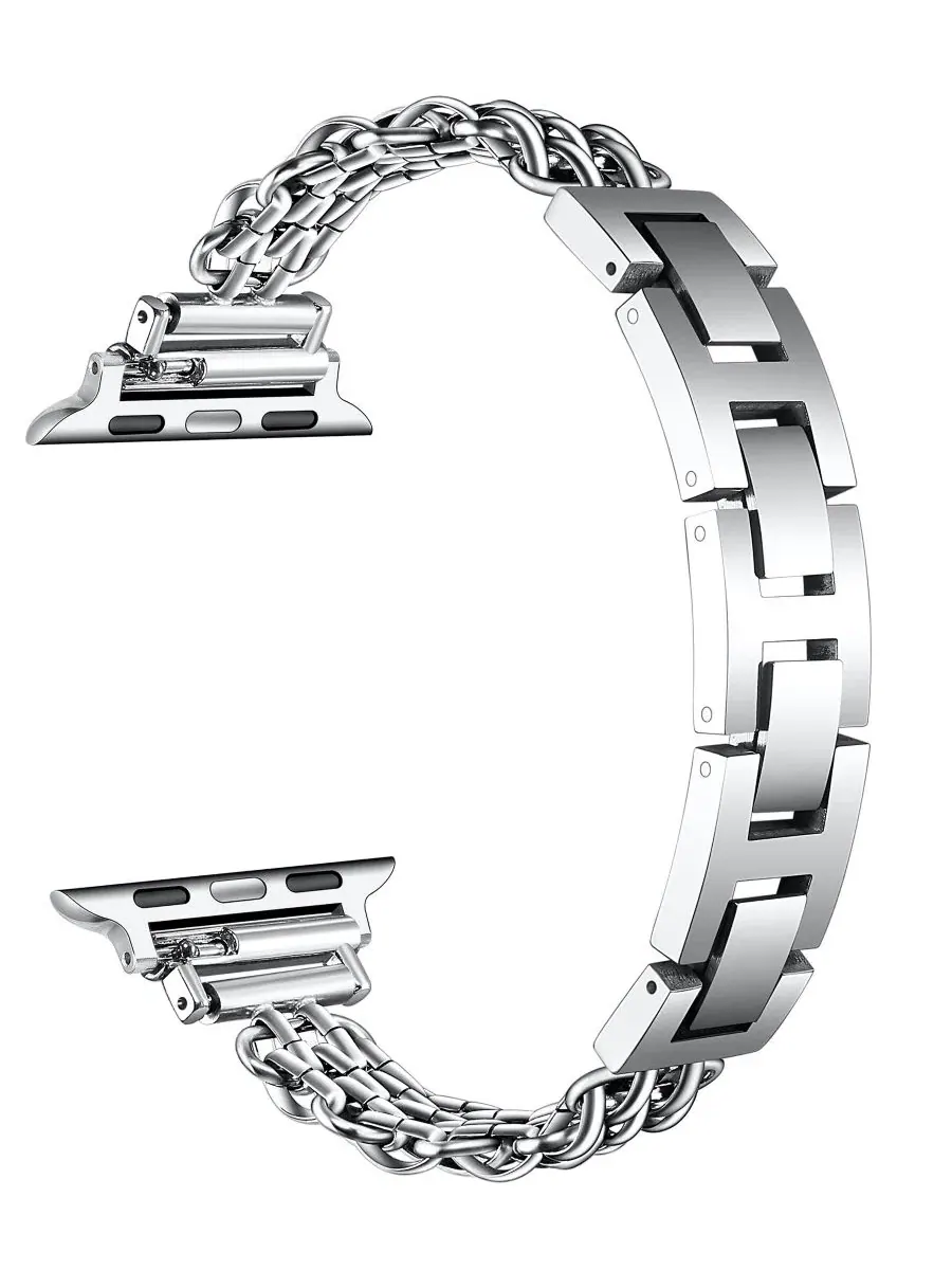 Силиконовый ремешок Sylvie для Apple Watch Posh Tech — изображение 2 из 4, серебряный