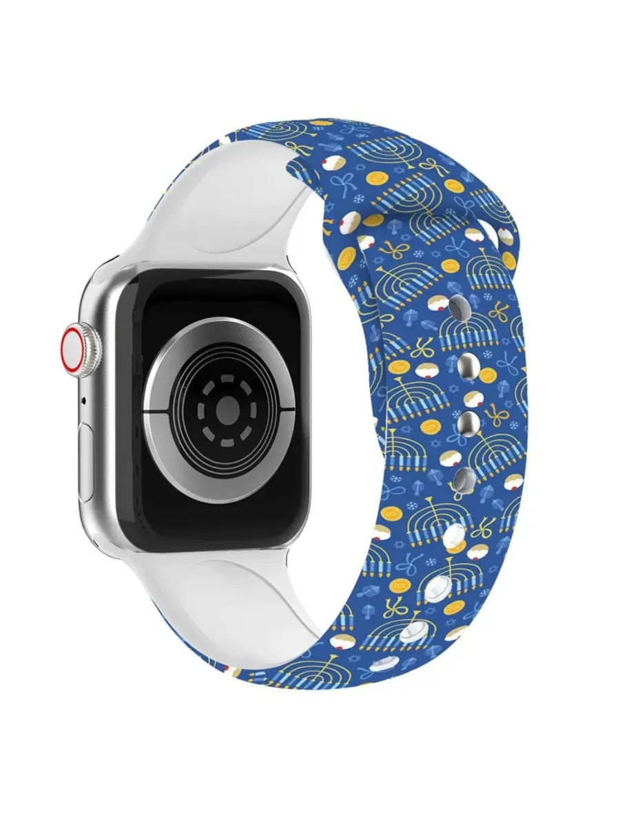 Ремешок для Apple Watch с ханукальным принтом Waloo — изображение 3 из 4, светлый синий