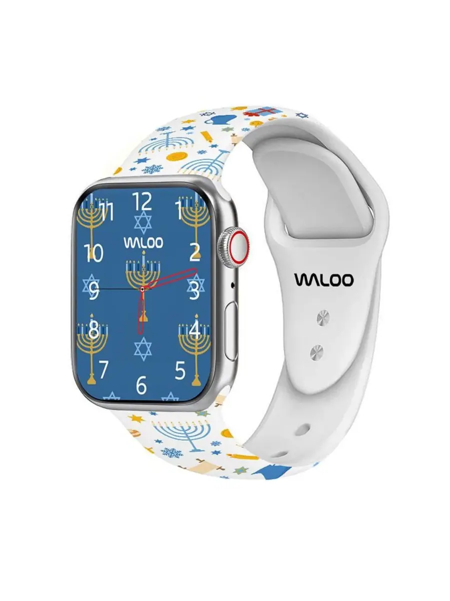 Ремешок для Apple Watch с ханукальным принтом, силиконовый Waloo