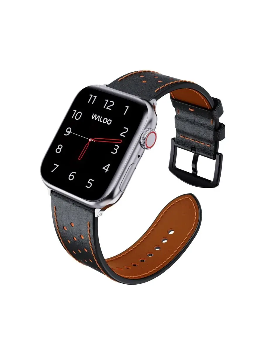 Ремешок для Apple Watch из натуральной кожи Waloo — изображение 3 из 5, черный