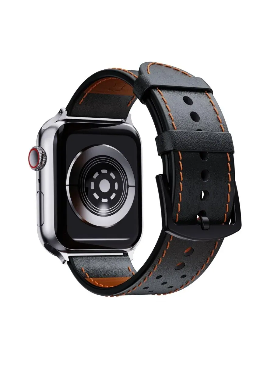 Ремешок для Apple Watch из натуральной кожи Waloo — изображение 5 из 5, черный
