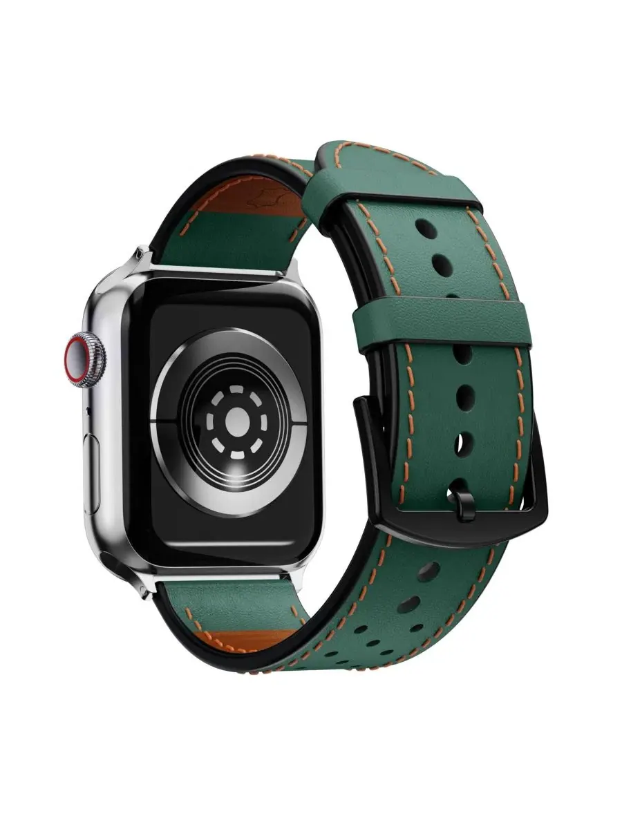 Ремешок для Apple Watch из натуральной кожи Waloo — изображение 3 из 5, зеленый