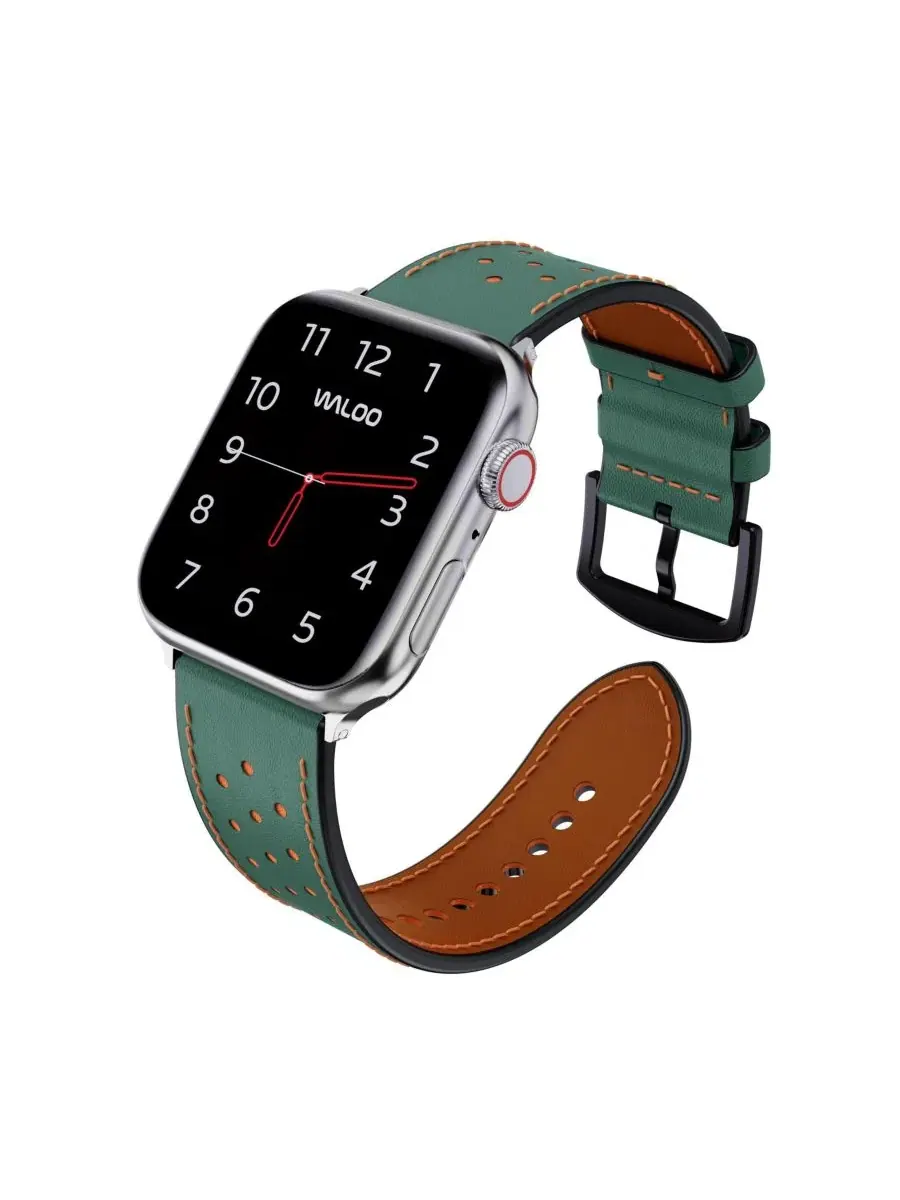 Ремешок для Apple Watch из натуральной кожи Waloo — изображение 5 из 5, зеленый