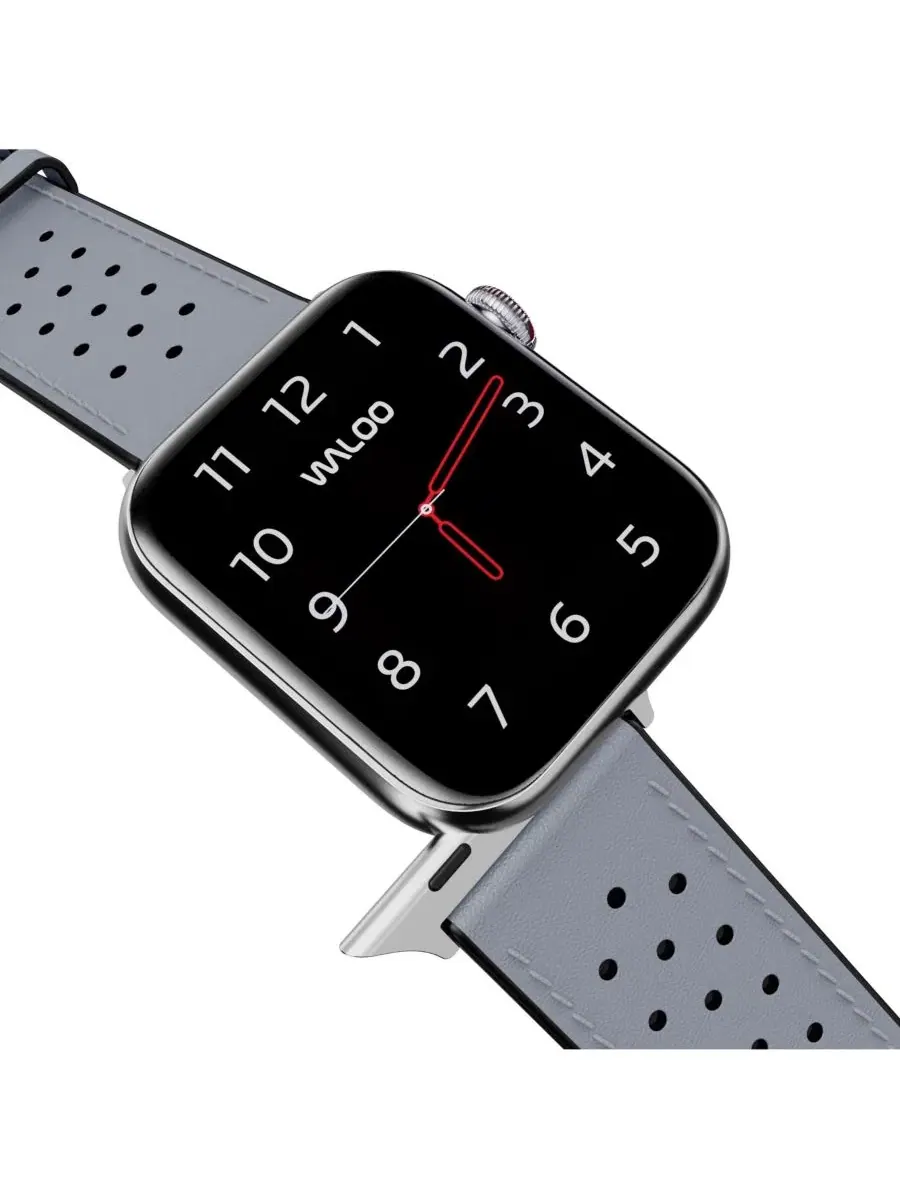 Ремешок для Apple Watch Waloo Breathable Leather Band — изображение 3 из 5, серый