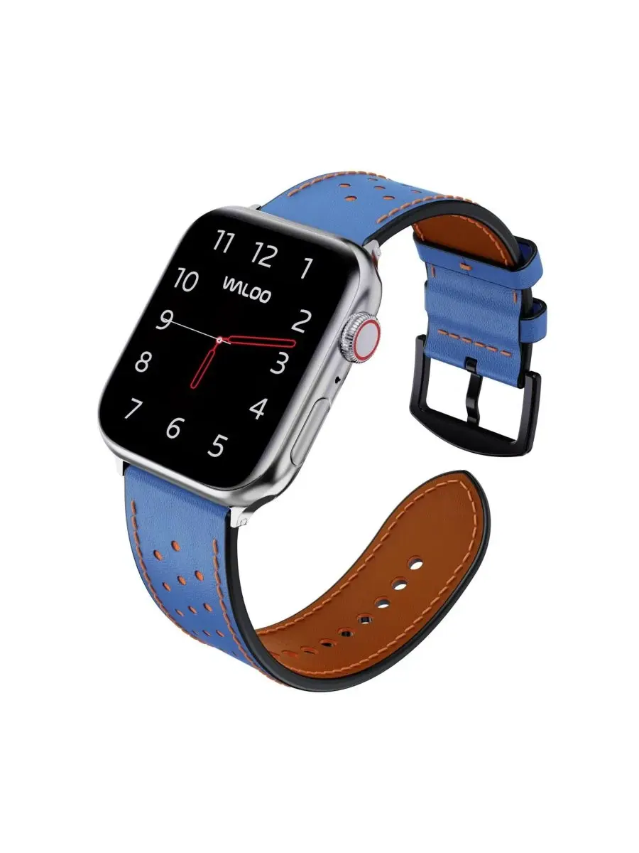 Ремешок для Apple Watch из натуральной кожи Waloo — изображение 2 из 5, синий
