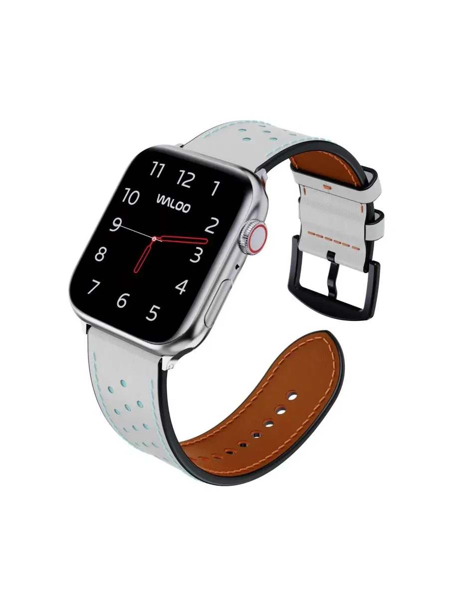 Ремешок для Apple Watch из натуральной кожи Waloo — изображение 5 из 5, белый