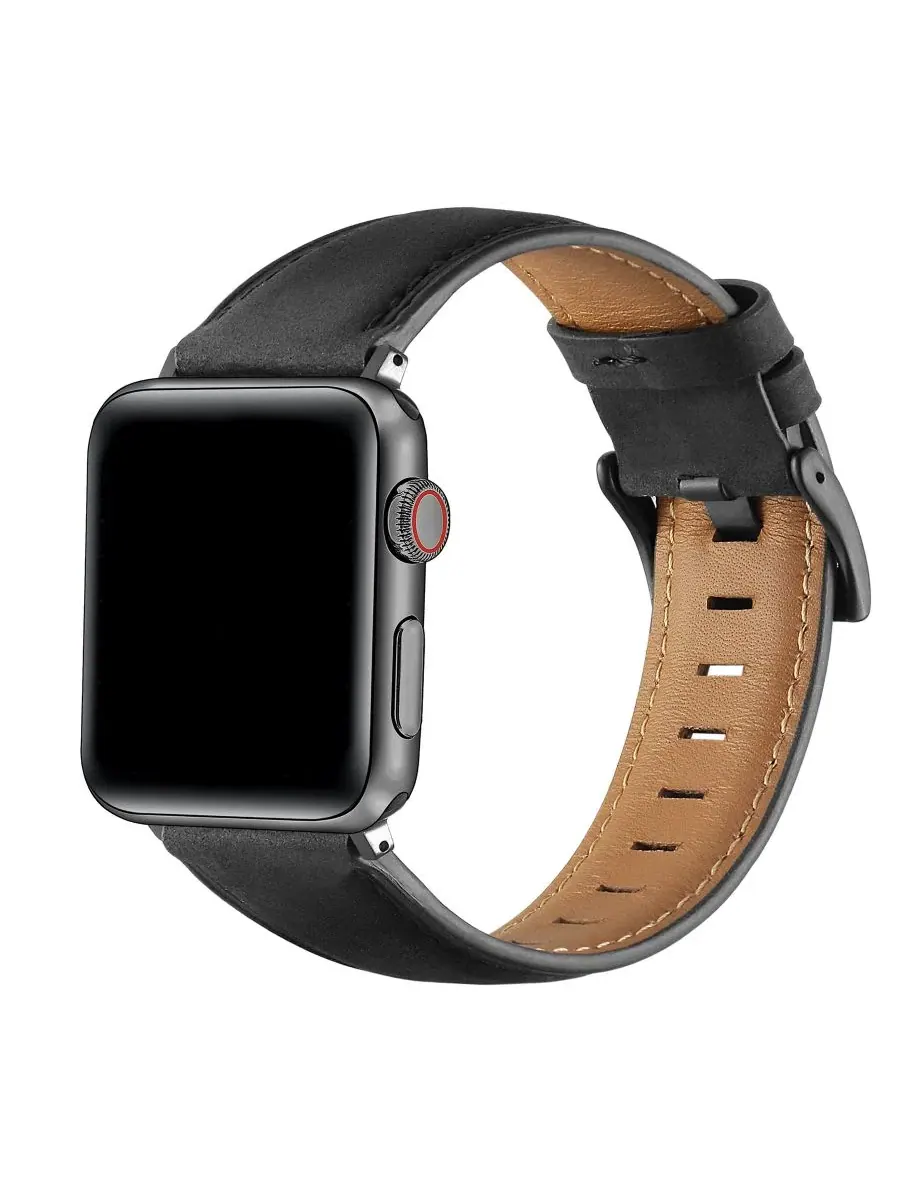 Ремешок для Apple Watch Hunt из кожи с эффектом потертости Posh Tech — изображение 2 из 4, черный