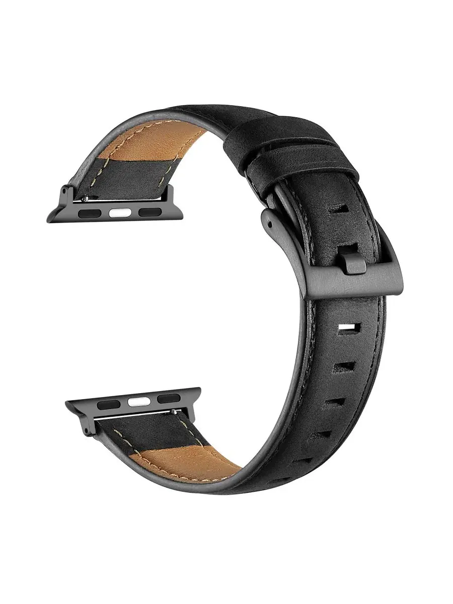 Ремешок для Apple Watch Hunt из кожи с эффектом потертости Posh Tech — изображение 3 из 4, черный