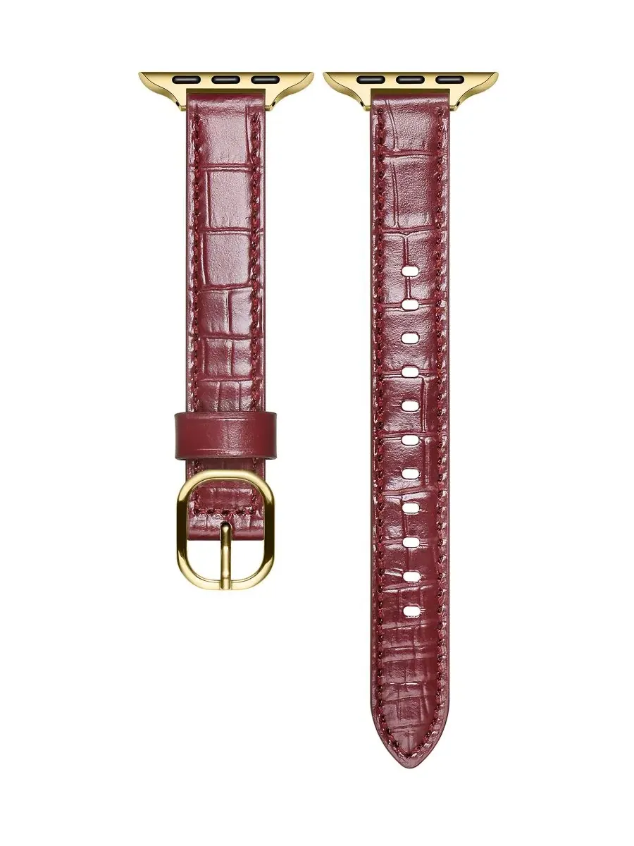 Ремешок для Apple Watch Carmen Skinny Croc Posh Tech — изображение 3 из 4, вишневый