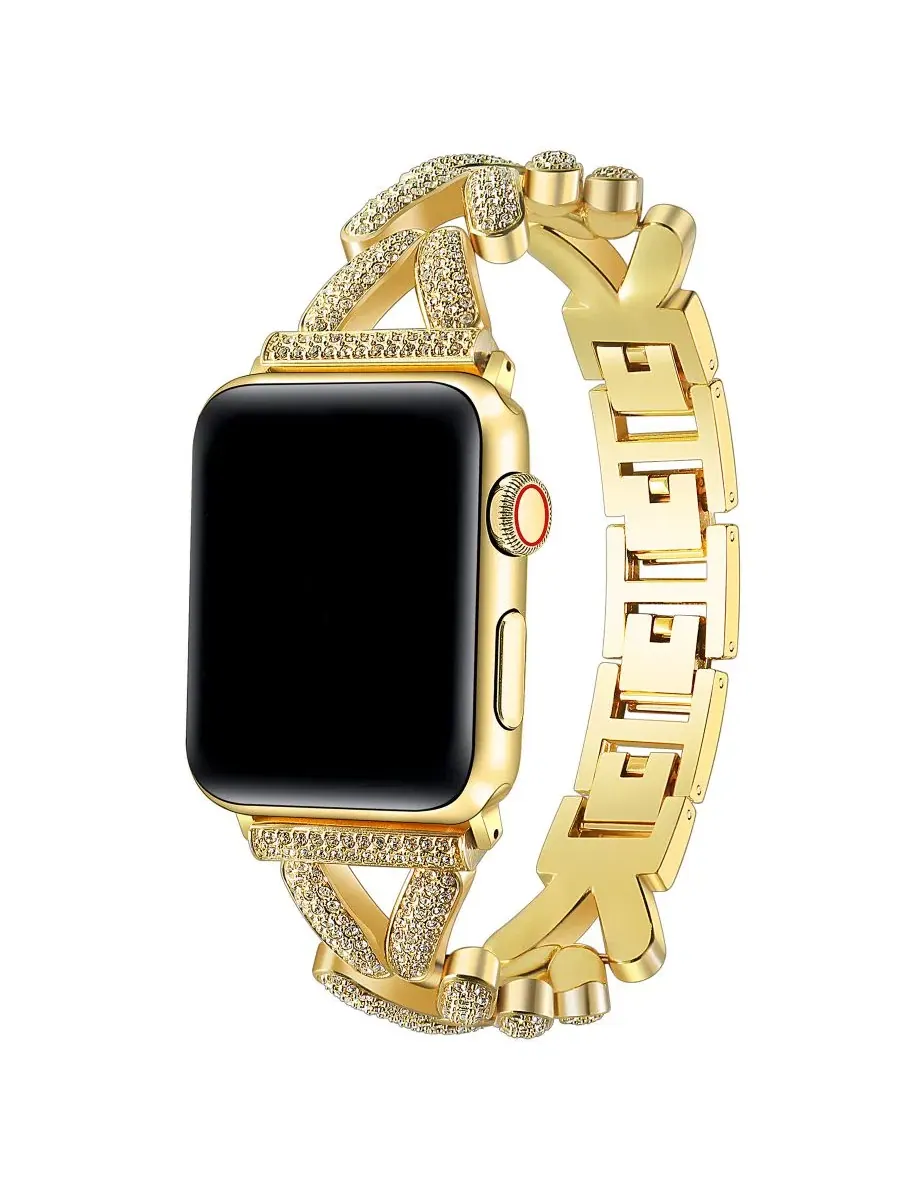 Браслет-ремень Valentina из нержавеющей стали с фианитами для Apple Watch Posh Tech