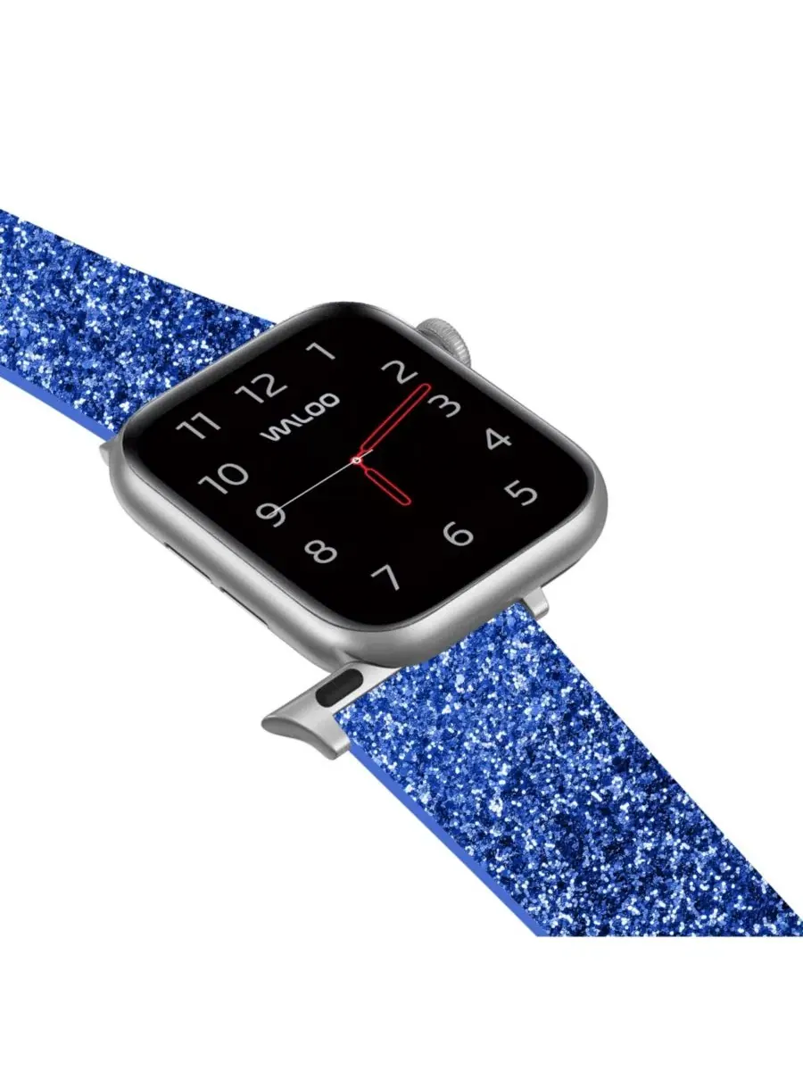 Ремешок с блестками из кожи Waloo Leather Bling Band для Apple Watch — изображение 5 из 5, синий