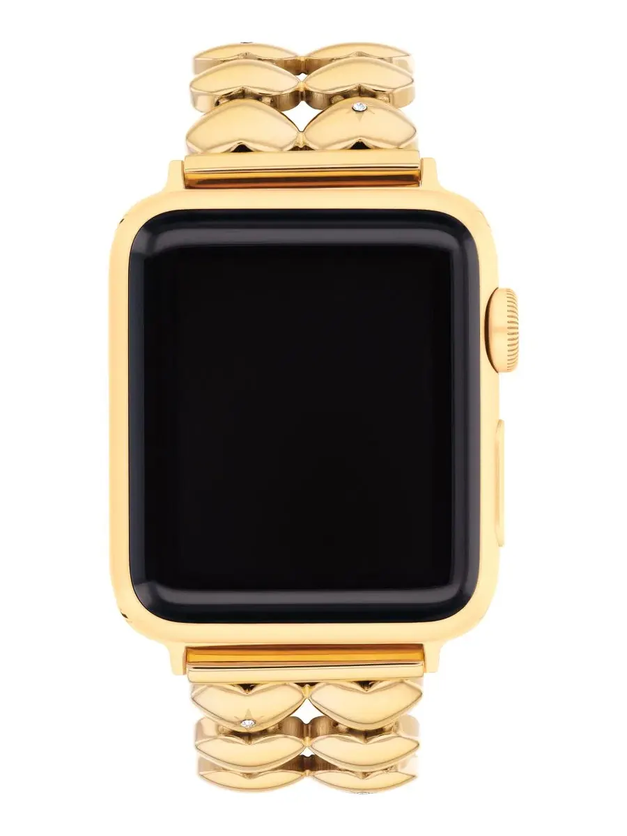 Браслет для Apple Watch с кристаллами, сталь с золотым покрытием COACH