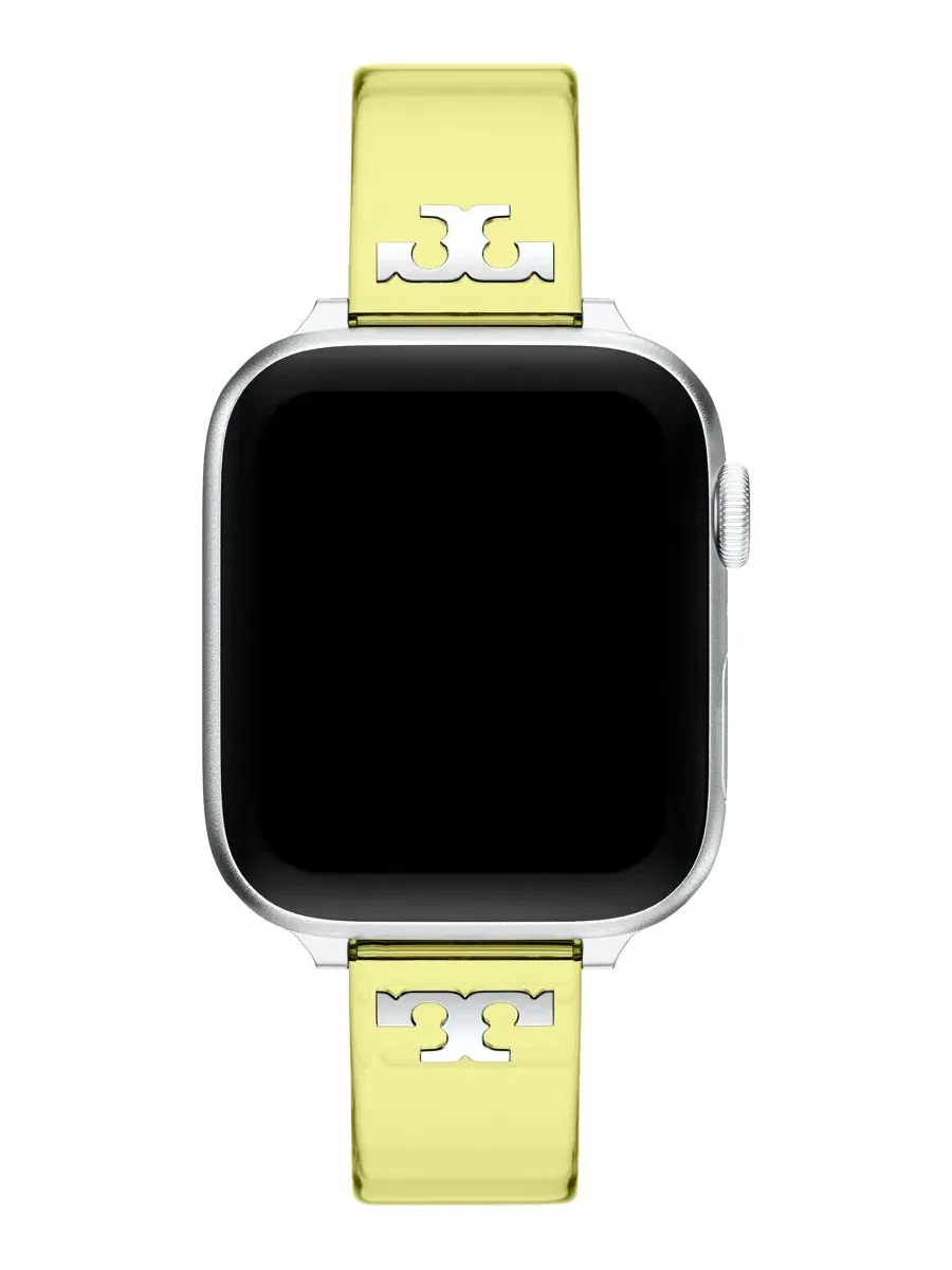 Ремешок для Apple Watch с T-образной фурнитурой Tory Burch — изображение 3 из 9, желтый