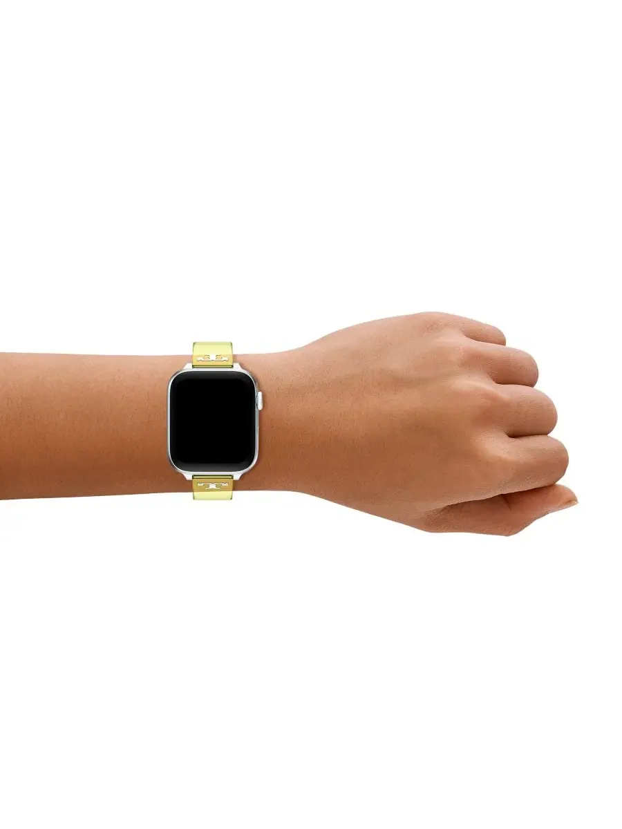 Ремешок для Apple Watch с T-образной фурнитурой Tory Burch — изображение 6 из 9, желтый