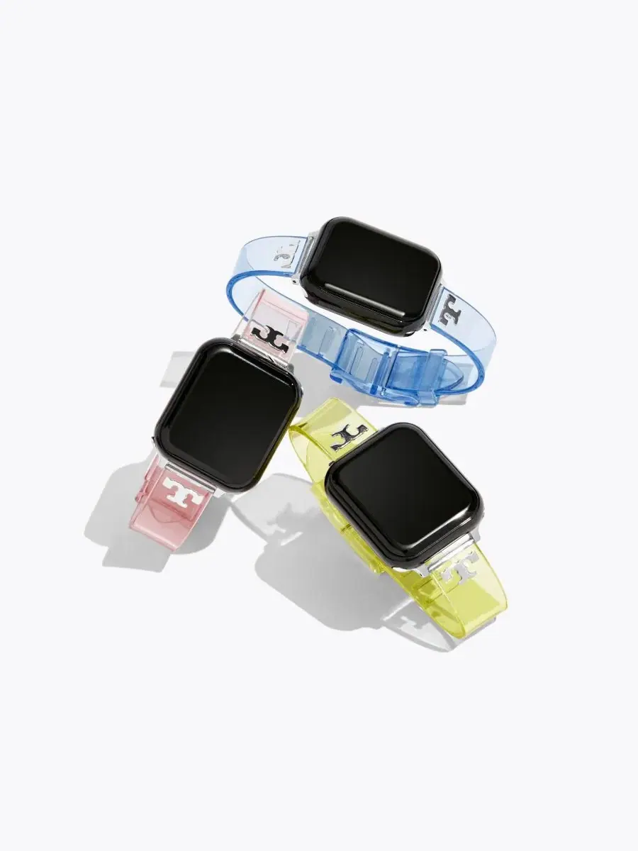 Ремешок для Apple Watch с T-образной фурнитурой Tory Burch — изображение 7 из 9, желтый