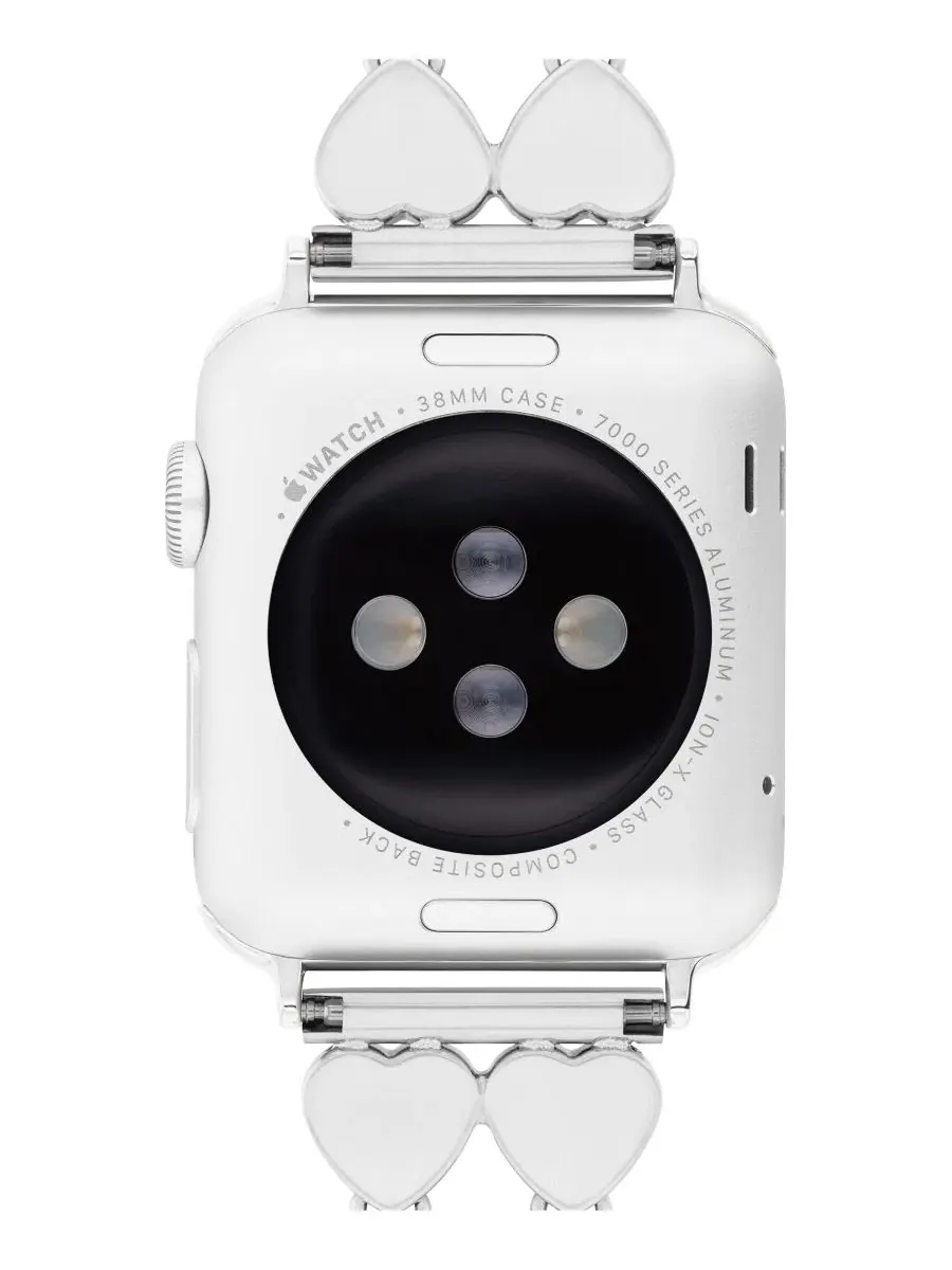 Браслет из нержавеющей стали с кристаллами для Apple Watch COACH — изображение 2 из 5, серебряный