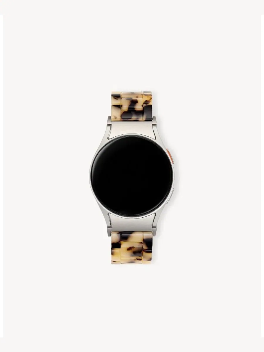 Ремешок для Samsung Galaxy Watch 7, из итальянского ацетата Machete, Blonde Tortoise