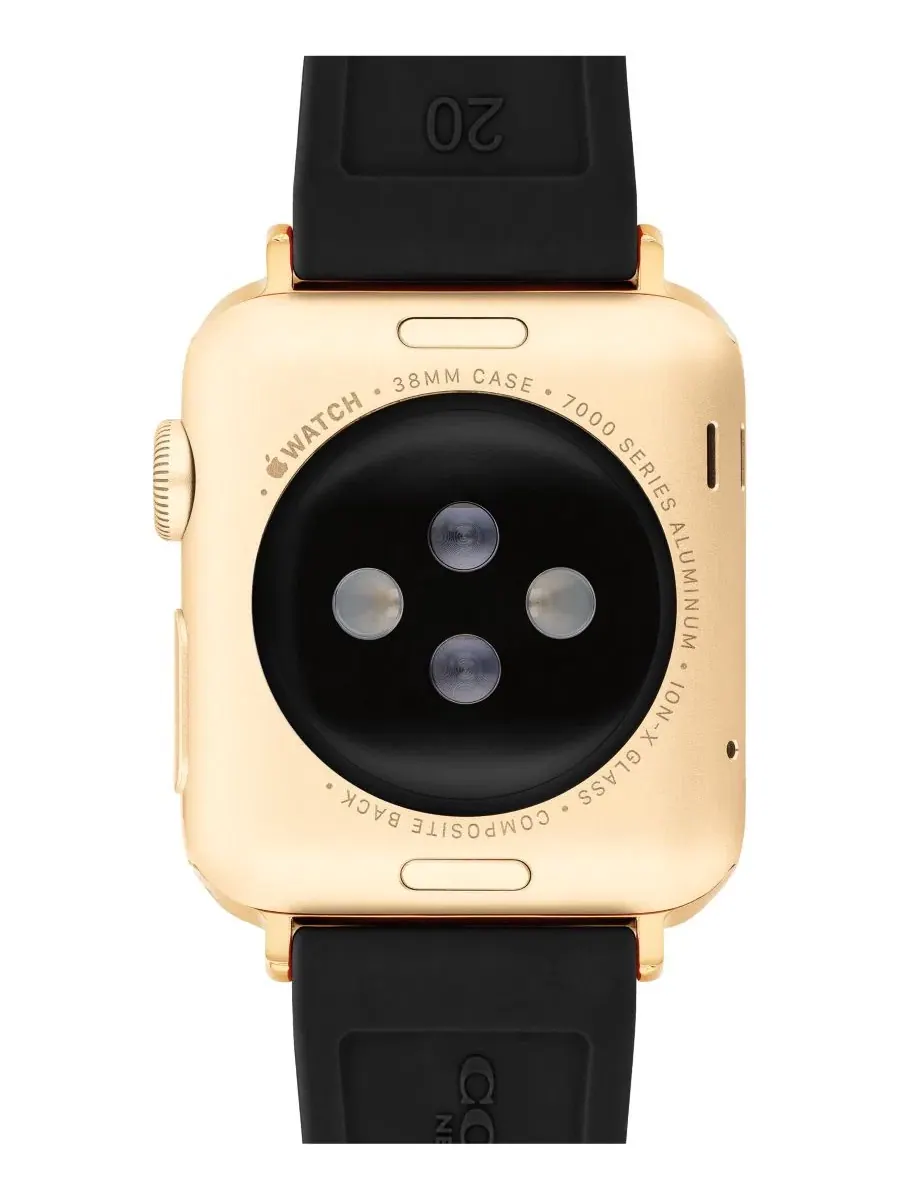 Ремешок для Apple Watch из силикона, 38/40/41 мм COACH — изображение 2 из 5, черный