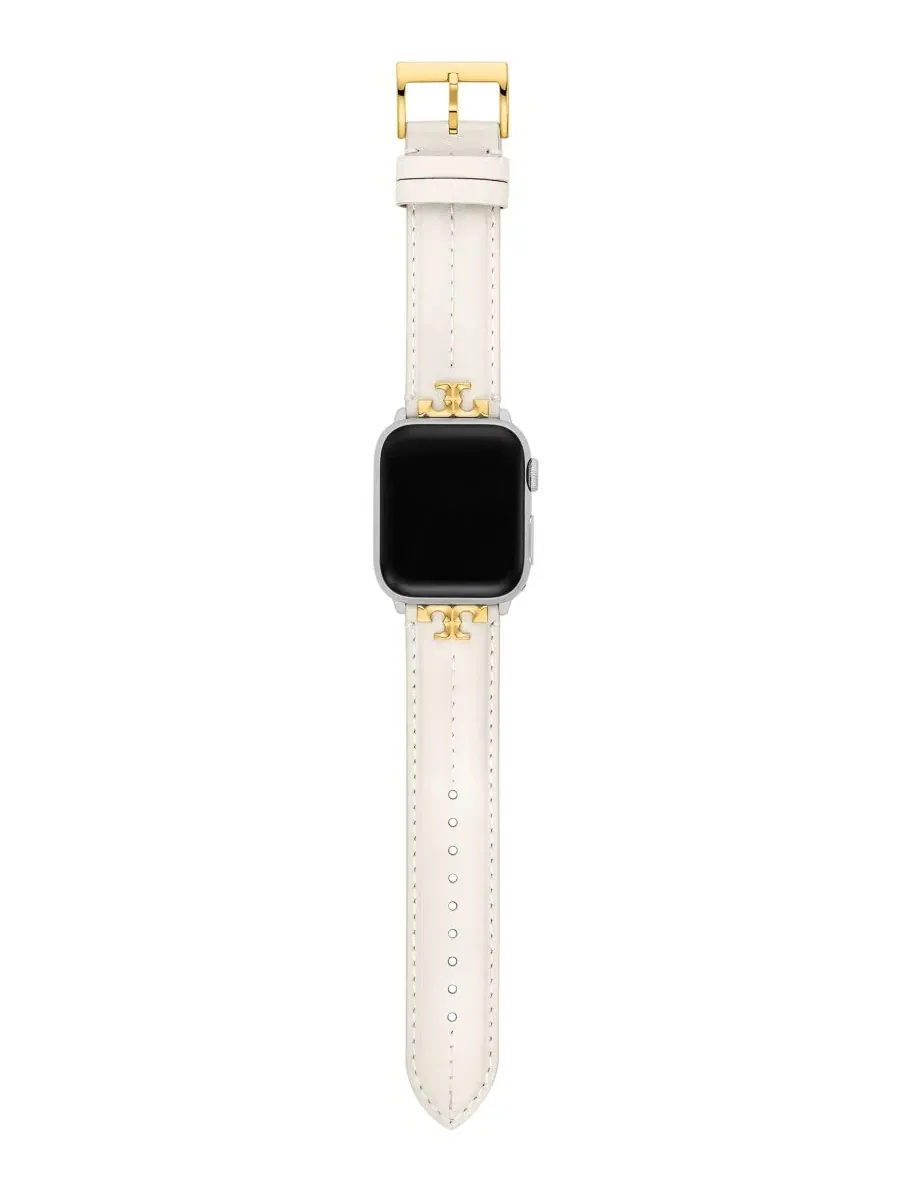 Ремешок из кожи для Apple Watch, 38-45 мм Tory Burch — изображение 3 из 6, белый