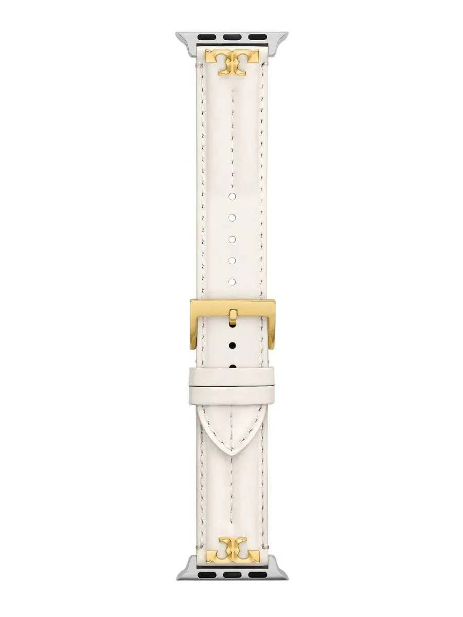 Ремешок из кожи для Apple Watch, 38-45 мм Tory Burch — изображение 4 из 6, белый