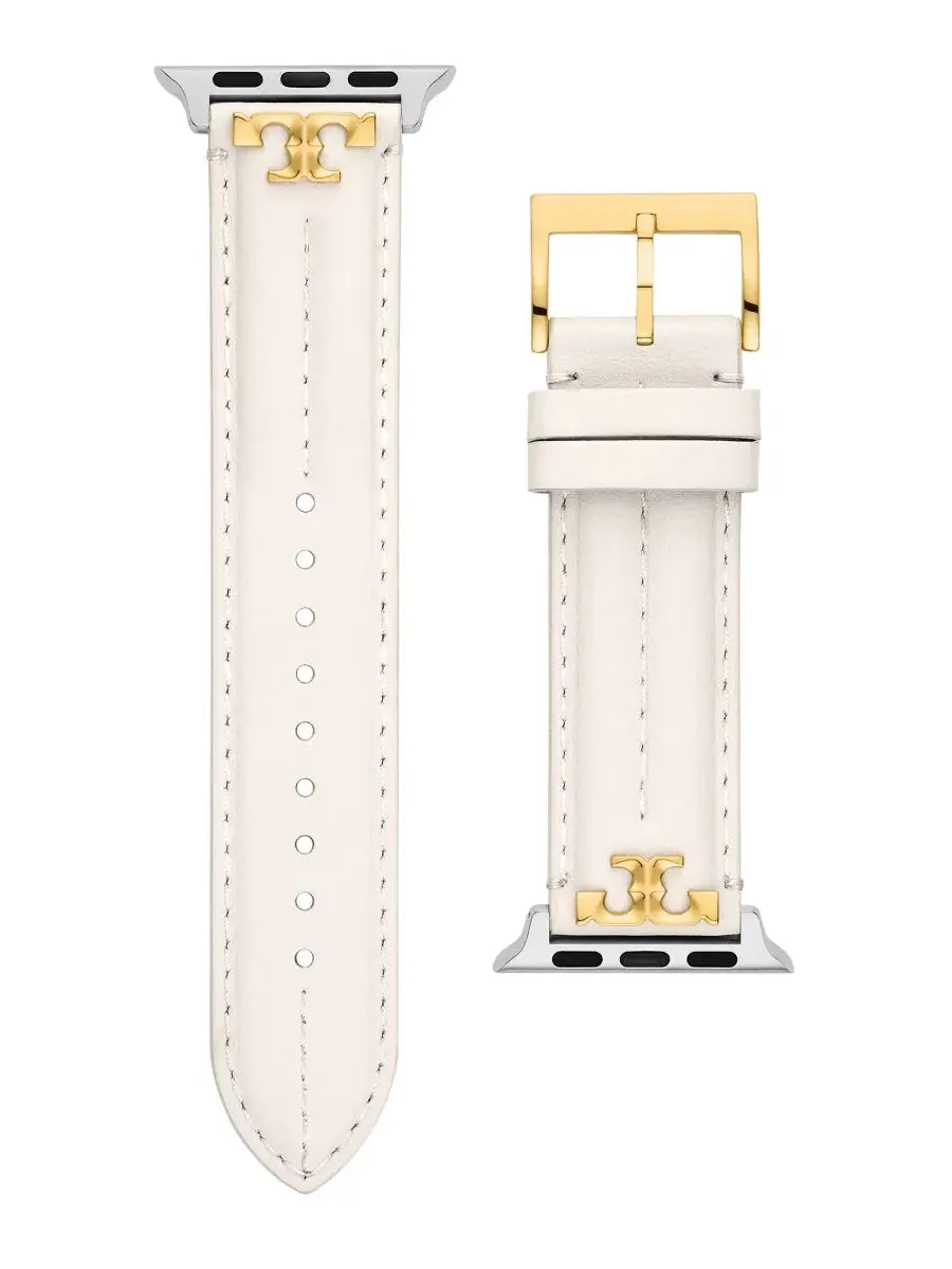 Ремешок из кожи для Apple Watch, 38-45 мм Tory Burch — изображение 5 из 6, белый