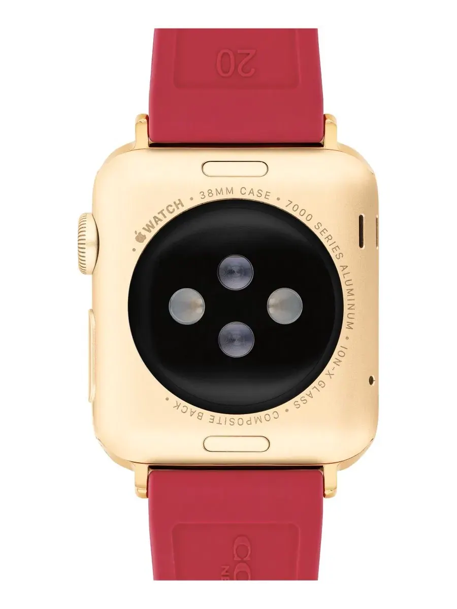 Ремешок для Apple Watch из силикона, 38/40/41/42 мм COACH — изображение 2 из 5, красный
