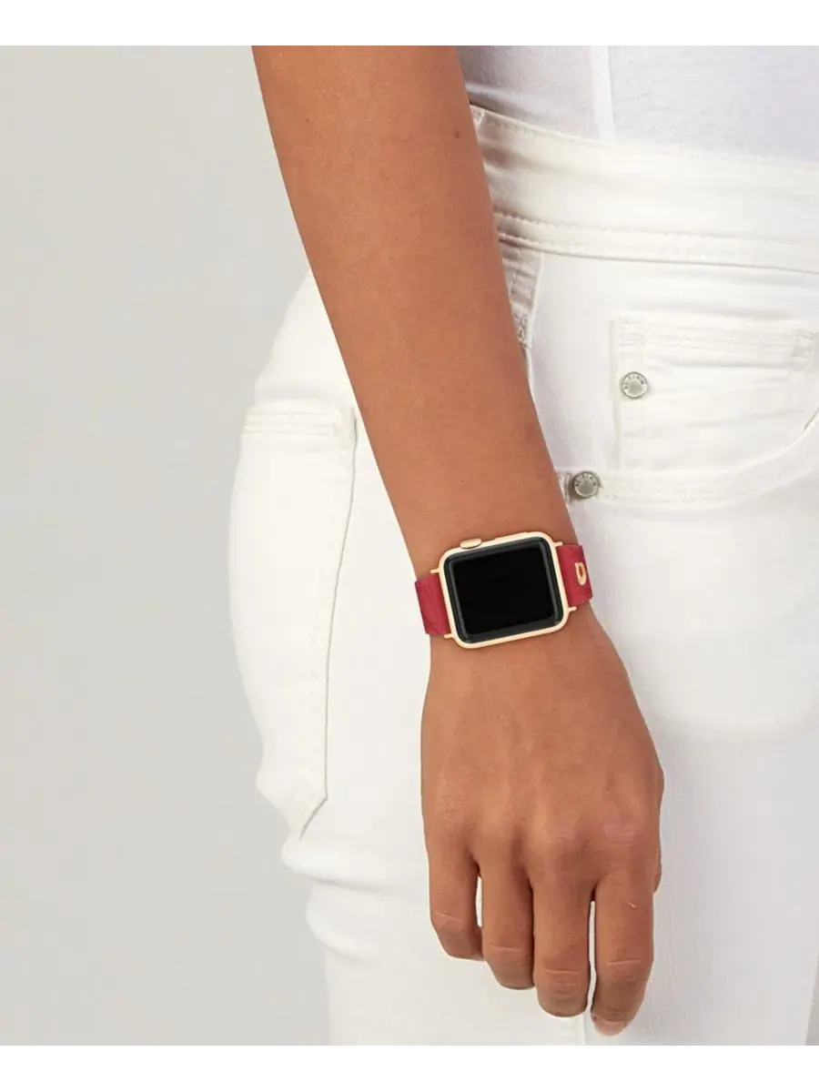 Ремешок для Apple Watch из силикона, 38/40/41/42 мм COACH — изображение 3 из 5, красный