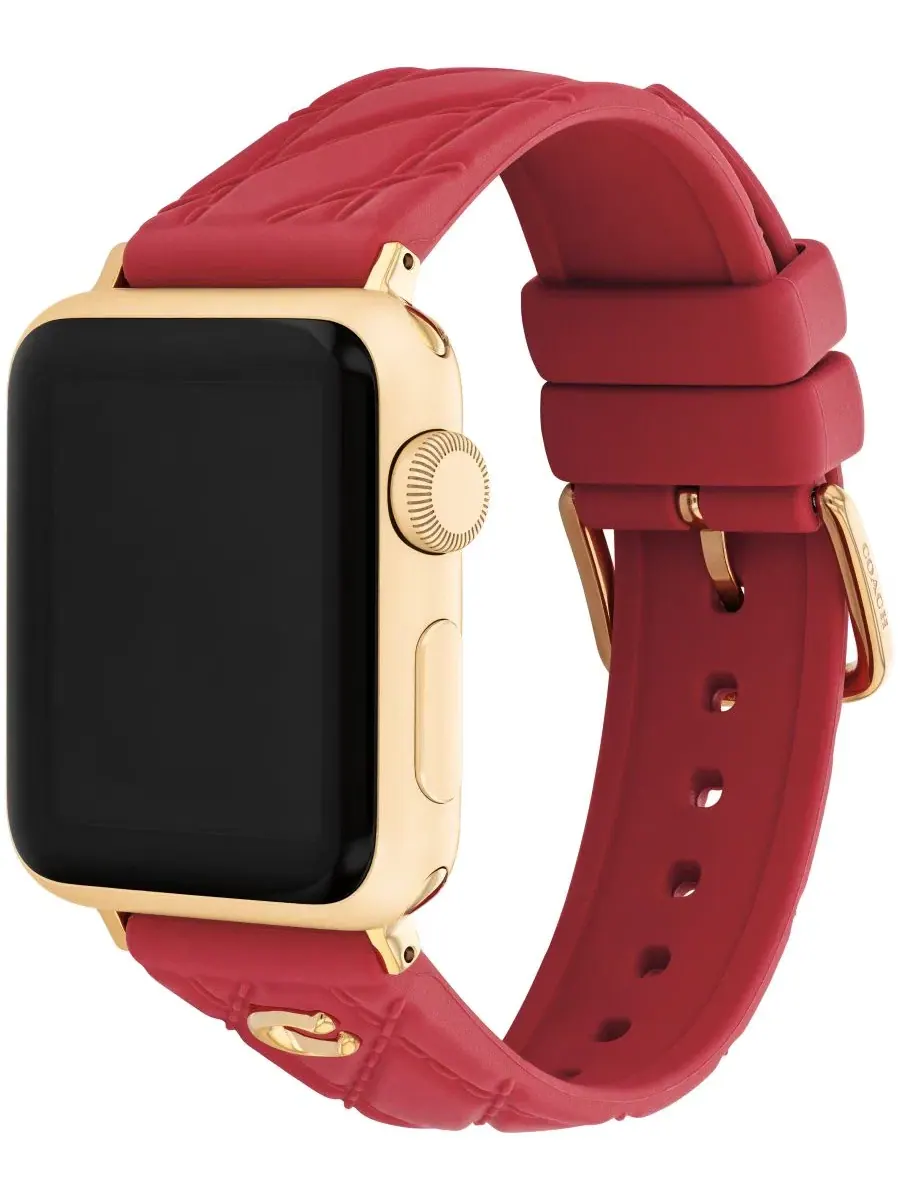 Ремешок для Apple Watch из силикона, 38/40/41/42 мм COACH — изображение 4 из 5, красный