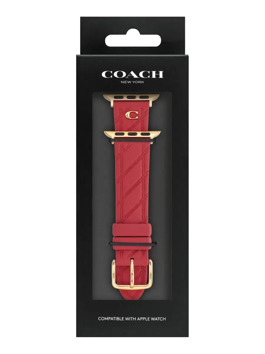 Ремешок для Apple Watch из силикона, 38/40/41/42 мм COACH — изображение 5 из 5, красный