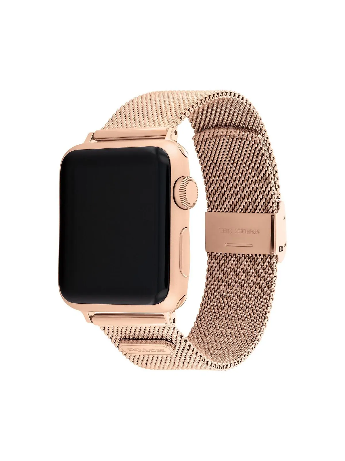 Сетчатый браслет из розового золота, 38/40/41 мм, ремешок для apple watch COACH — изображение 2 из 4, розовый золотистый