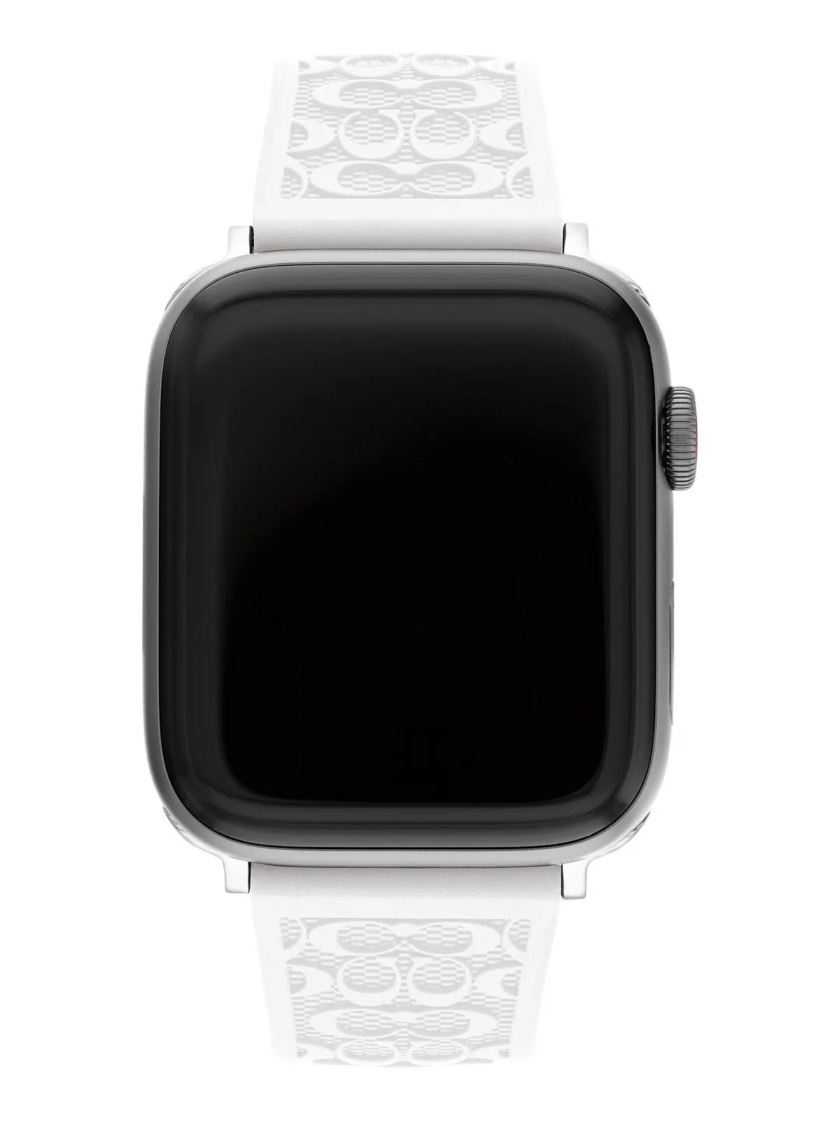 Белый силиконовый ремешок 42/44/45 мм apple watch band COACH