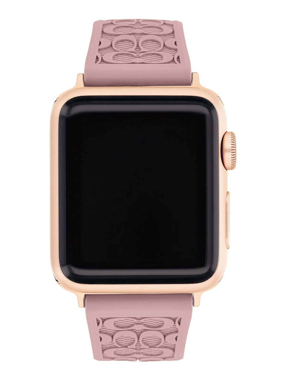 Розовый каучуковый ремешок для часов apple®, 38/40/41 мм COACH