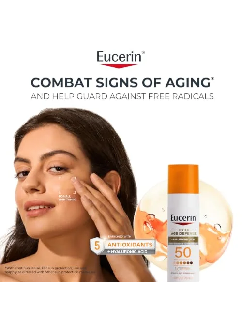 Eucerin Sun Тинтированный солнцезащитный крем SPF 50 с гиалуроновой кислотой — 2