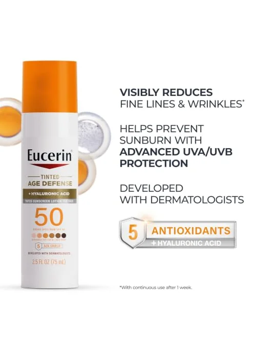 Eucerin Sun Тинтированный солнцезащитный крем SPF 50 с гиалуроновой кислотой — 3