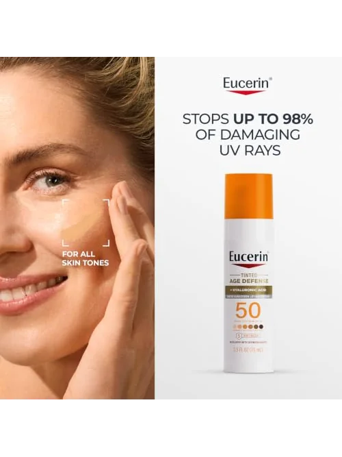 Eucerin Sun Тинтированный солнцезащитный крем SPF 50 с гиалуроновой кислотой — 5