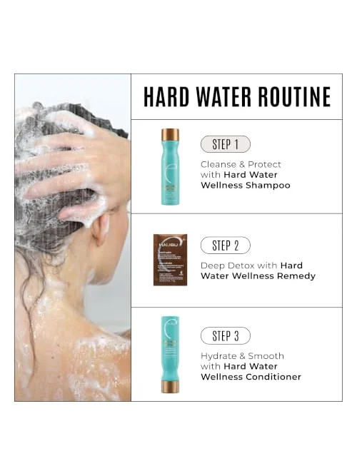 Malibu C Hard Water Wellness шампунь очищающий для жёсткой воды — 6