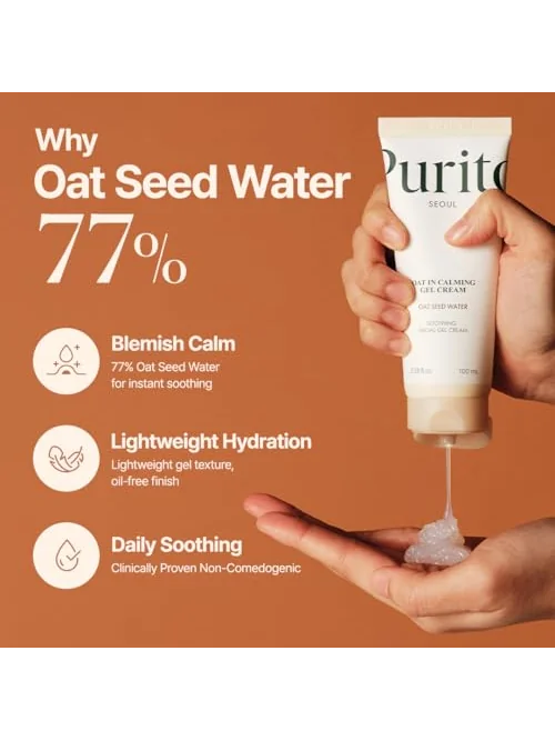 PURITO гель-крем успокаивающий с овсом, 100ml — изображение 3 из 6