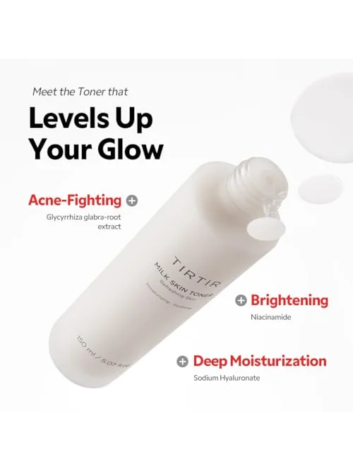 TIRTIR Milk Skin Rice Toner тонер для лица увлажняющий — 4