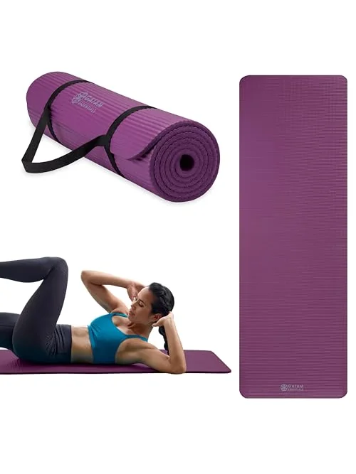 Gaiam Essentials коврик для йоги 10mm — изображение 2 из 6, голубой