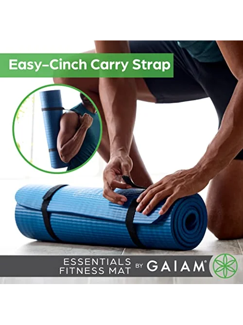 Gaiam Essentials коврик для йоги 10mm — изображение 4 из 6, голубой
