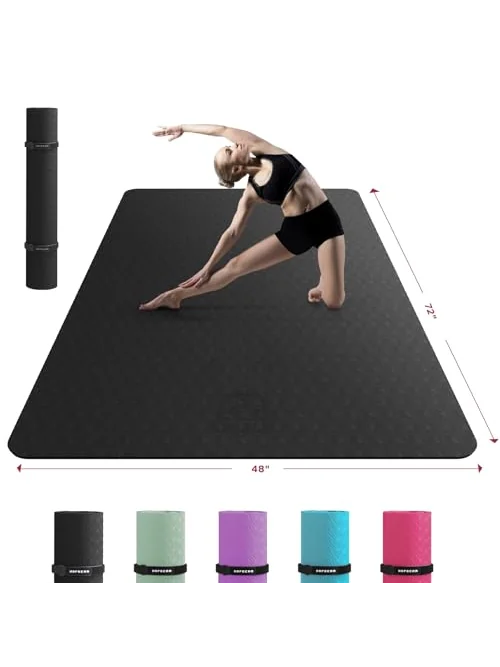 HAPBEAR Extra Large Yoga Mat — коврик для йоги — изображение 1 из 6, черный