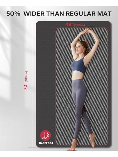 HAPBEAR Extra Large Yoga Mat — коврик для йоги — изображение 2 из 6, черный