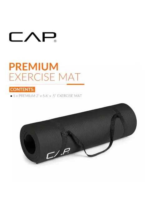 CAP Barbell коврик для йоги 12 мм с ремнём — 2