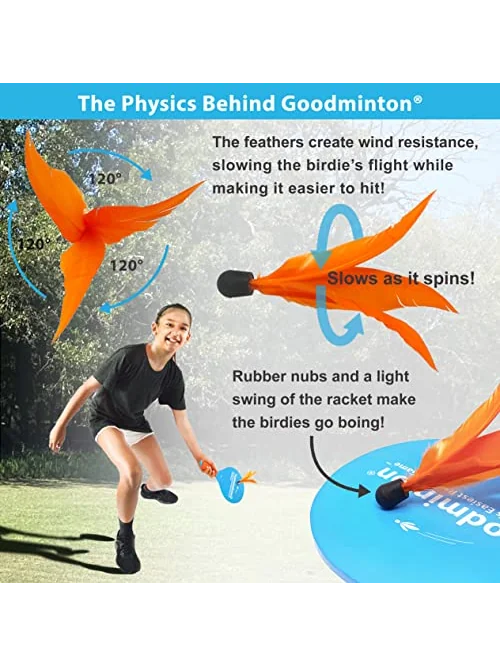 Goodminton — набор ракеток для игры: 2 ракетки и 4 волана в сумке — 2