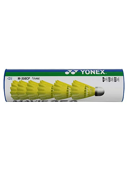 YONEX Mavis 350 — нейлоновые воланы для бадминтона, жёлтые (синяя пробка) — 3