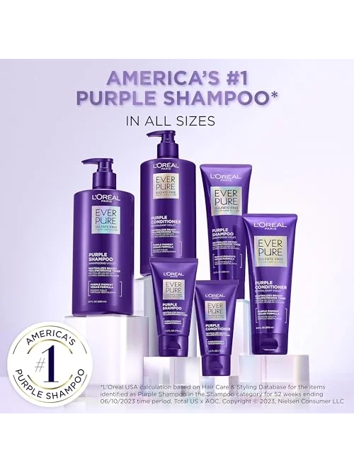 L'Oreal EverPure — фиолетовый шампунь для светлых волос — 6