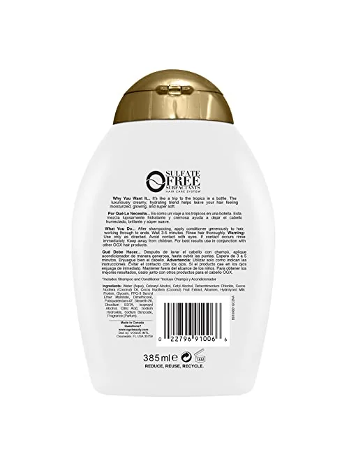 OGX Кондиционер с кокосовым молоком 385 мл — 3